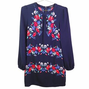 Warehouse navy blue floral dress